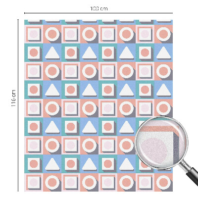 Pellicola per vetri effetto ghiaccio colorato Motivi geometrici