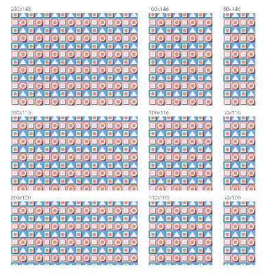 Pellicola per vetri effetto ghiaccio colorato Motivi geometrici