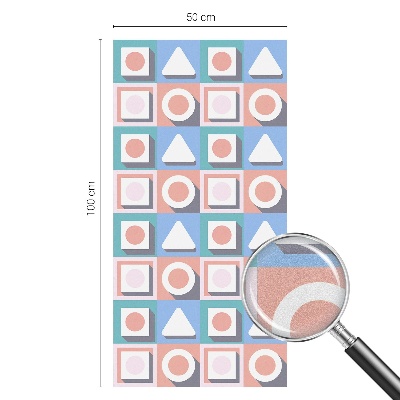 Pellicola per vetri effetto ghiaccio colorato Motivi geometrici