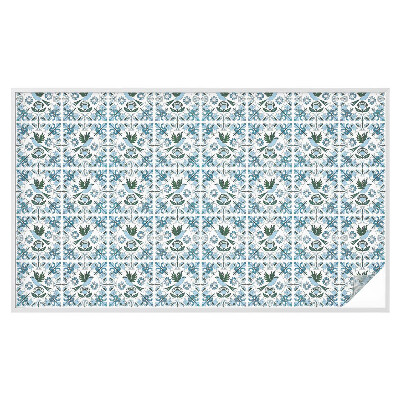 Pellicola per vetri effetto vetrata Fiori blu