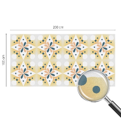 Pellicola per vetri effetto ghiaccio colorato Simmetria floreale