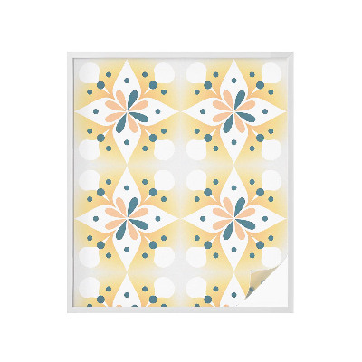 Pellicola per vetri effetto ghiaccio colorato Simmetria floreale