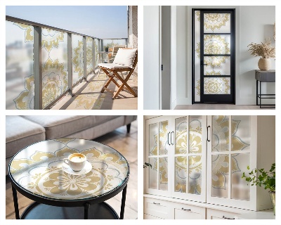 Pellicola decorativa per vetri Mandala floreale