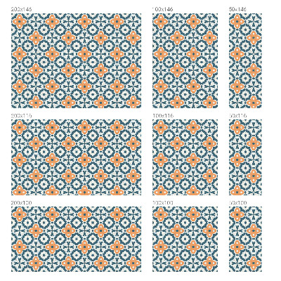 Pellicola per vetri effetto vetrata Fiori a mosaico