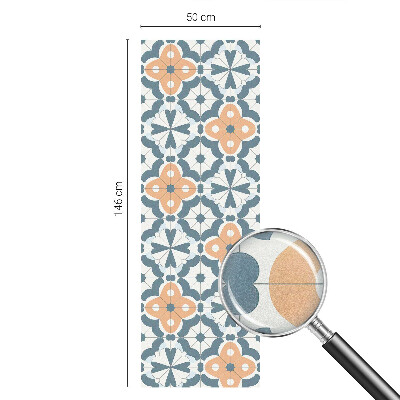 Pellicola per vetri effetto vetrata Fiori a mosaico