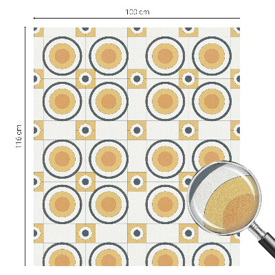 Pellicola adesiva effetto vetrata colorata Cerchi retrò