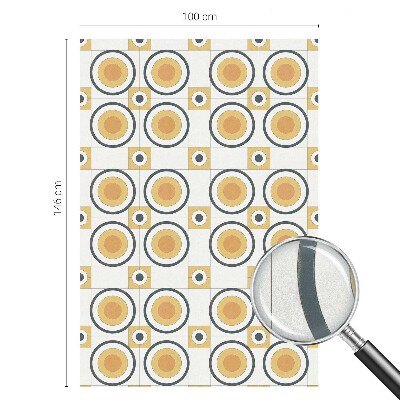Pellicola adesiva effetto vetrata colorata Cerchi retrò