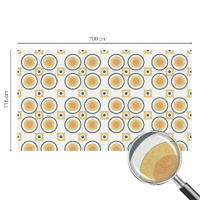 Pellicola adesiva effetto vetrata colorata Cerchi retrò