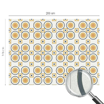 Pellicola adesiva effetto vetrata colorata Cerchi retrò