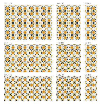 Pellicola adesiva effetto vetrata colorata Cerchi retrò