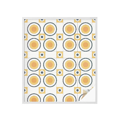 Pellicola adesiva effetto vetrata colorata Cerchi retrò