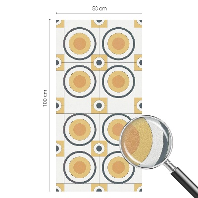 Pellicola adesiva effetto vetrata colorata Cerchi retrò