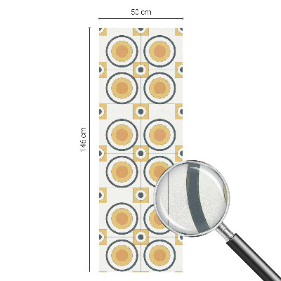 Pellicola adesiva effetto vetrata colorata Cerchi retrò