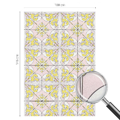 Pellicola per vetri effetto ghiaccio colorato Fiori astratti