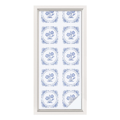 Pellicola per vetri effetto vetrata Fiori delicati