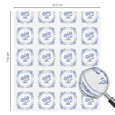 Pellicola per vetri effetto vetrata Fiori delicati