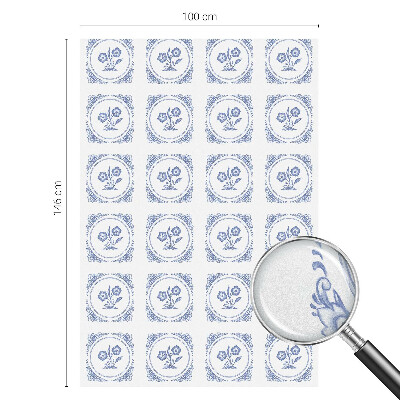 Pellicola per vetri effetto vetrata Fiori delicati