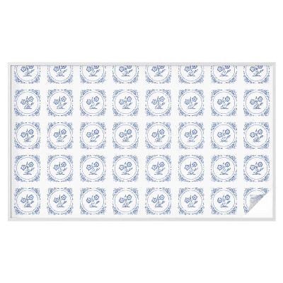 Pellicola per vetri effetto vetrata Fiori delicati