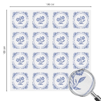 Pellicola per vetri effetto vetrata Fiori delicati