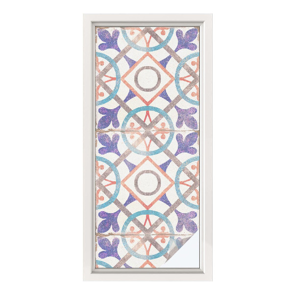 Pellicola per vetri effetto ghiaccio colorato mosaici colorati