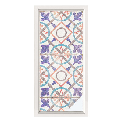 Pellicola per vetri effetto ghiaccio colorato mosaici colorati