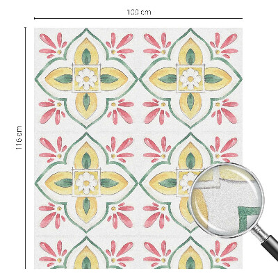 Pellicola per vetri effetto ghiaccio colorato Ornamento floreale