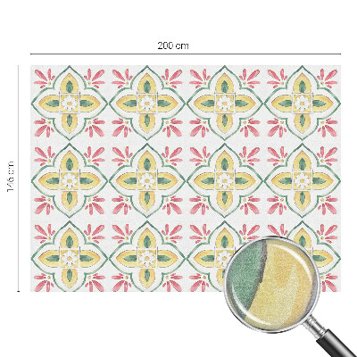 Pellicola per vetri effetto ghiaccio colorato Ornamento floreale