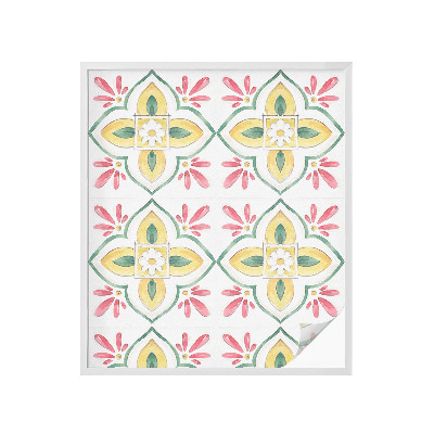 Pellicola per vetri effetto ghiaccio colorato Ornamento floreale