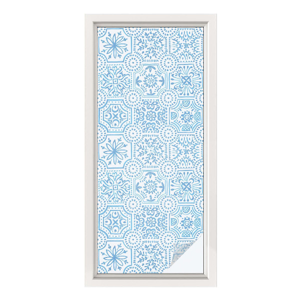 Pellicola decorativa per vetri piastrelle blu