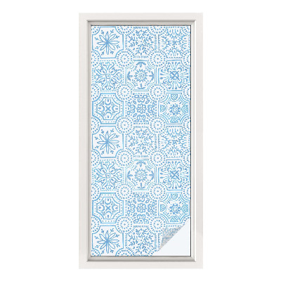 Pellicola decorativa per vetri piastrelle blu