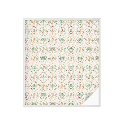 Pellicola adesiva effetto vetrata colorata Leopardo delle palme