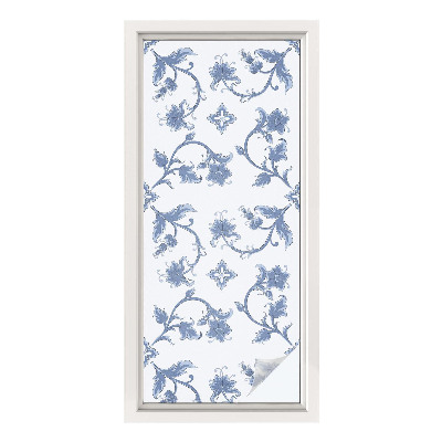 Pellicola adesiva effetto vetrata colorata Ornamento floreale