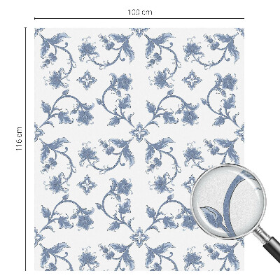 Pellicola adesiva effetto vetrata colorata Ornamento floreale