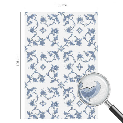 Pellicola adesiva effetto vetrata colorata Ornamento floreale