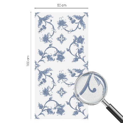 Pellicola adesiva effetto vetrata colorata Ornamento floreale