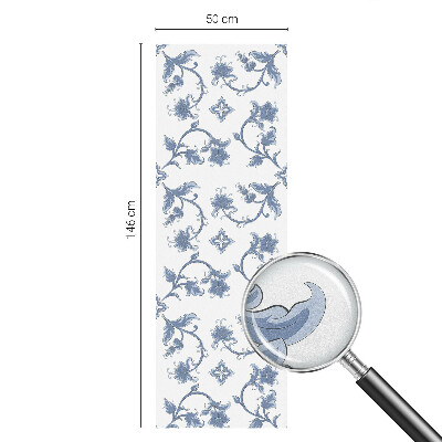 Pellicola adesiva effetto vetrata colorata Ornamento floreale