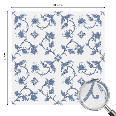 Pellicola adesiva effetto vetrata colorata Ornamento floreale