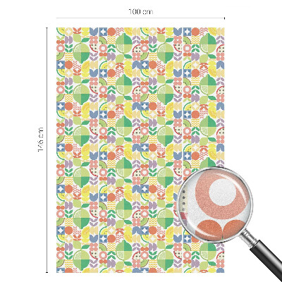 Pellicola per vetri privacy Frutti colorati