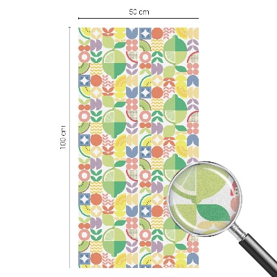 Pellicola per vetri privacy Frutti colorati