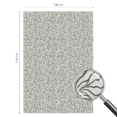 Pellicola per vetri effetto vetrata Foglie fiori