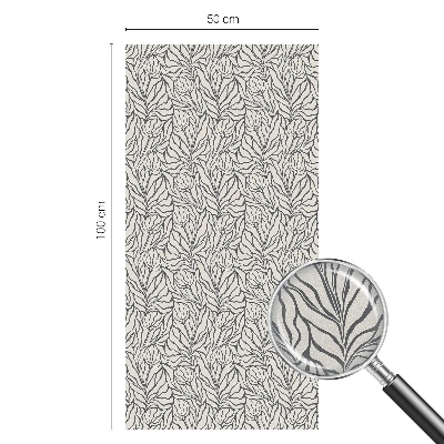 Pellicola per vetri effetto vetrata Foglie fiori