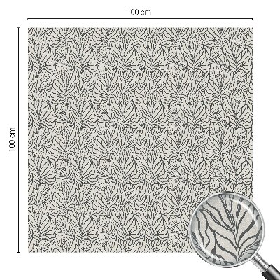 Pellicola per vetri effetto vetrata Foglie fiori