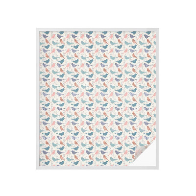 Pellicola per vetri effetto vetrata Uccelli pastello