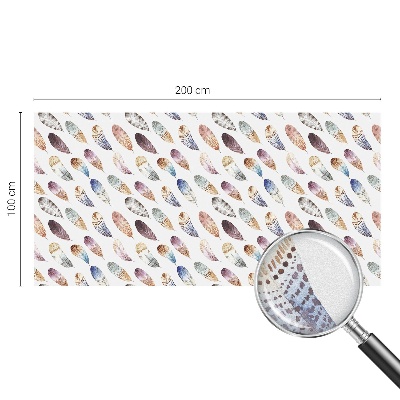 Pellicola adesiva effetto vetrata colorata Piume boho