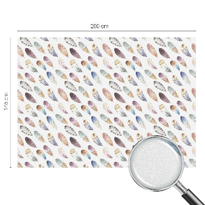 Pellicola adesiva effetto vetrata colorata Piume boho