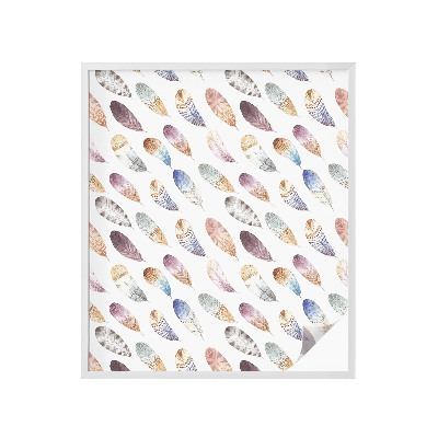 Pellicola adesiva effetto vetrata colorata Piume boho