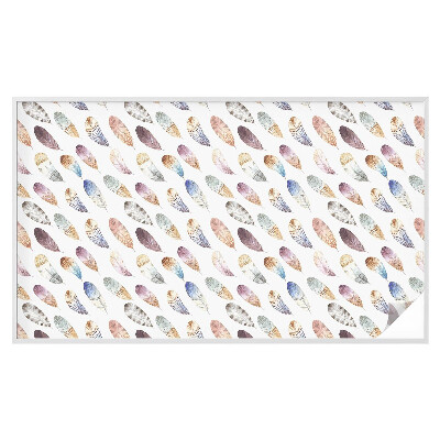 Pellicola adesiva effetto vetrata colorata Piume boho