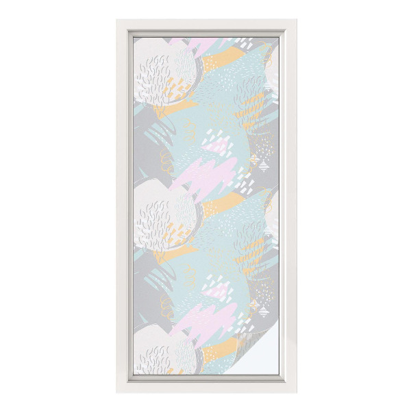 Pellicola per vetri effetto ghiaccio colorato Armonia astratta