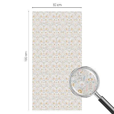 Pellicola adesiva effetto vetrata colorata Simmetria floreale