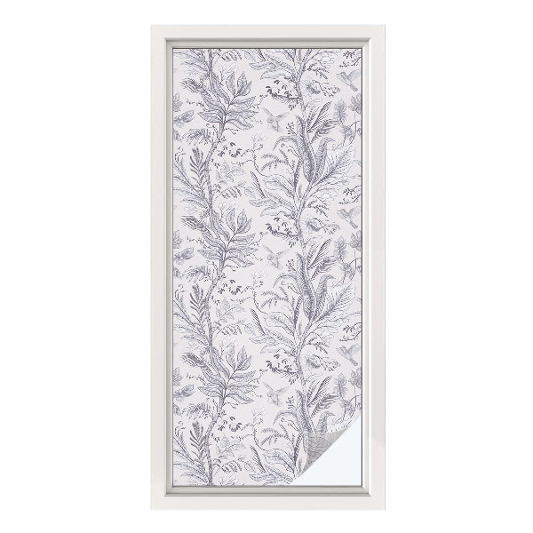 Pellicola per vetri privacy Foglie e farfalle